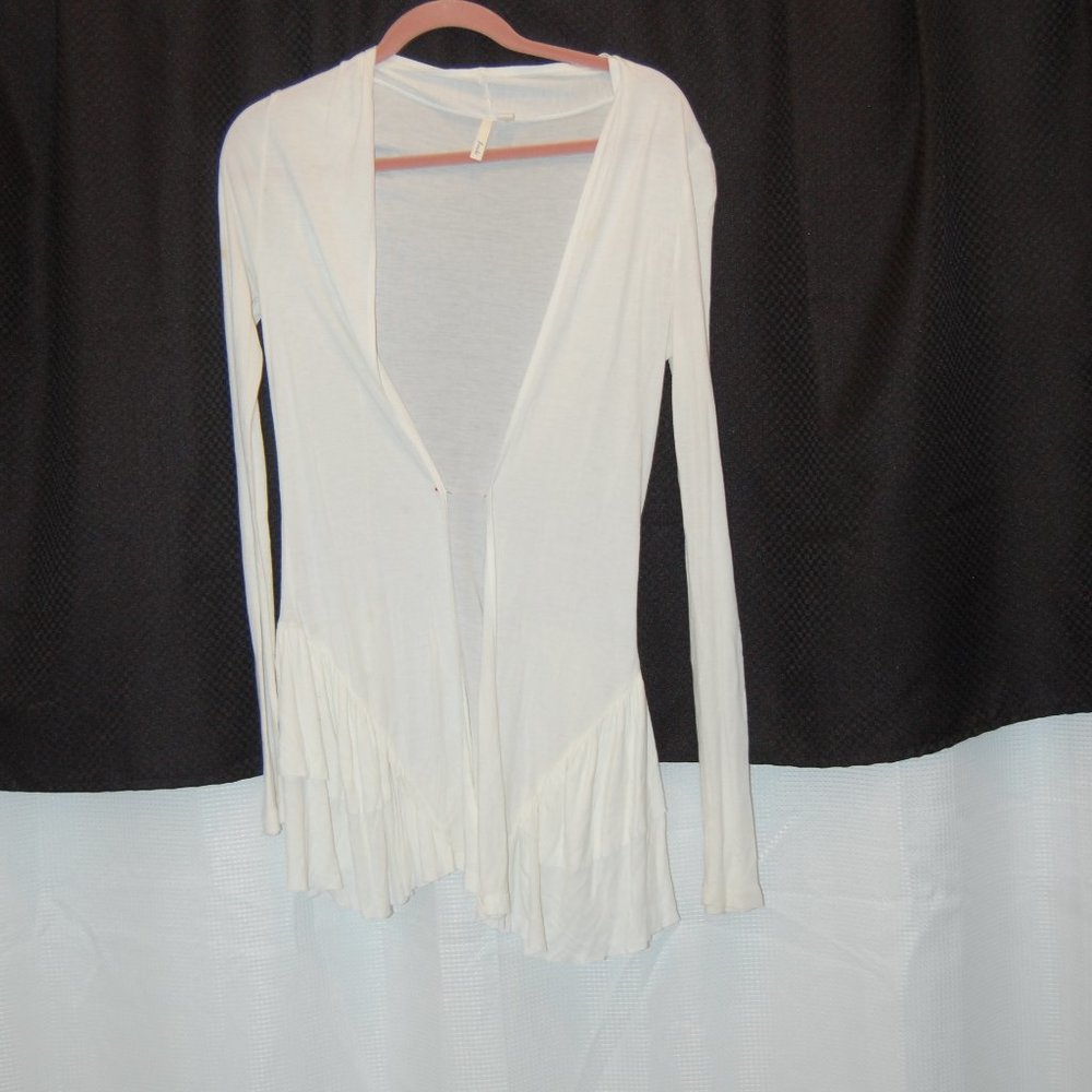 FRENCHI Women's White Coverup/No Buttons  Size Large